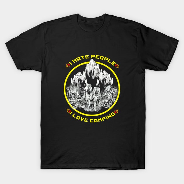 Camping T shirt T-Shirt by limerockk